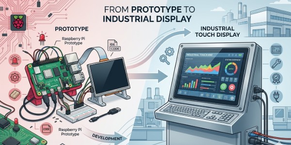 Dal prototipo Raspberry Pi al display touch industriale