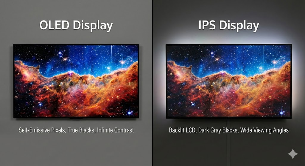 Display OLED e IPS: qual è la differenza?