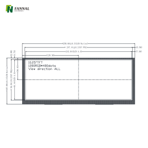 LCD TFT industriale ad ampia temperatura da 10,25' | 1280×800 LVDS